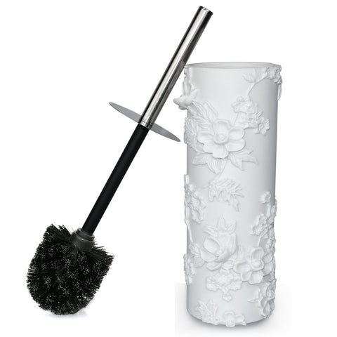 Indecor Home toilet brush holder compact, ideal for small bathrooms.