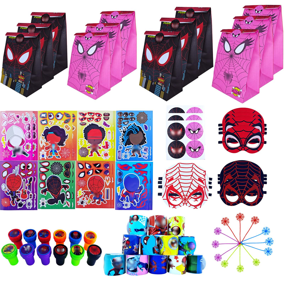 INDIVEN spider masks for kids—colorful dress-up fun at parties