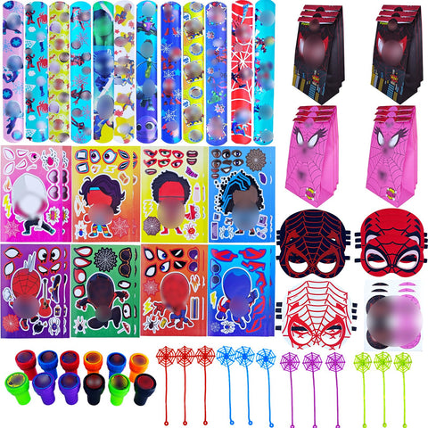 INDIVEN spider-themed slap bracelets—easy wear and shareable party favors