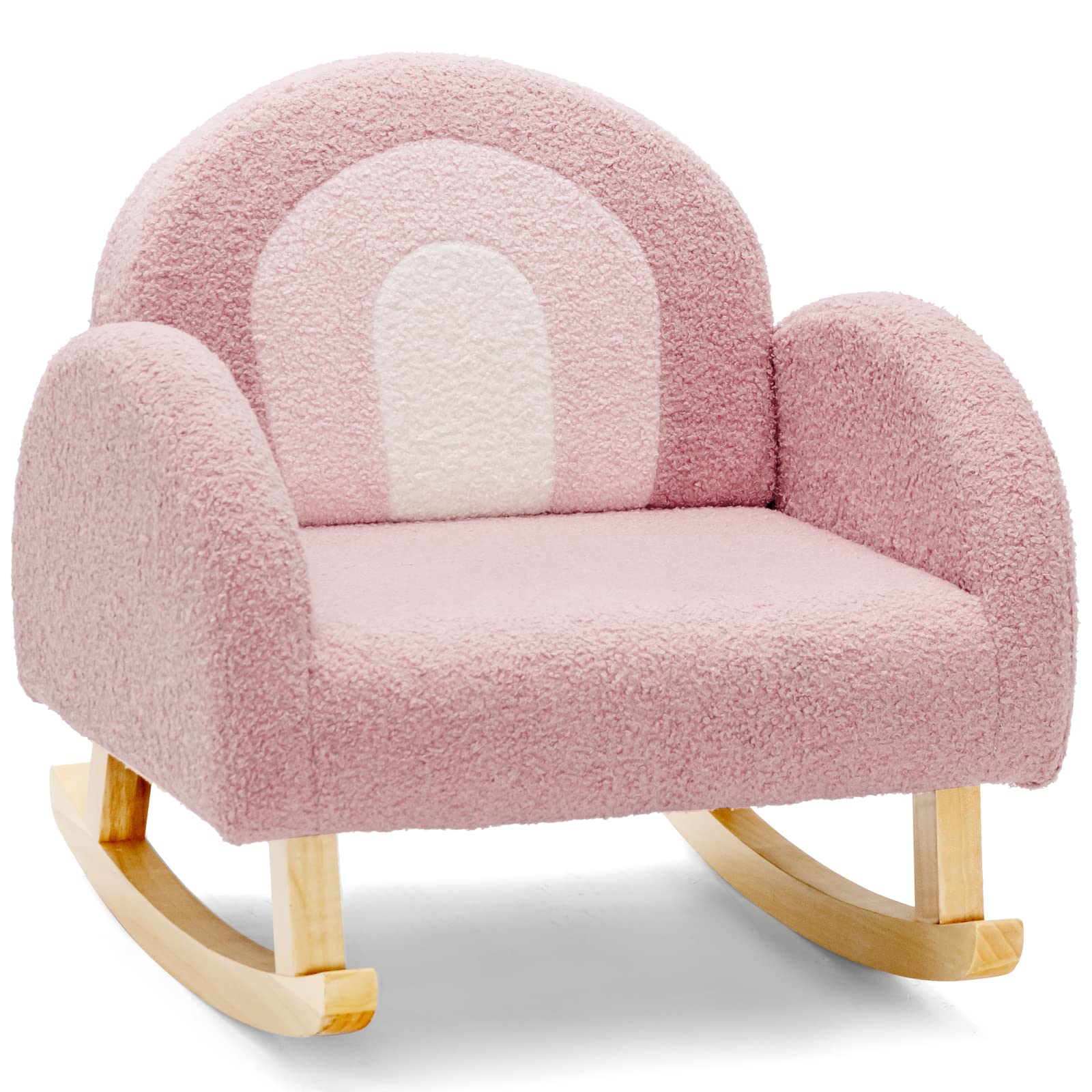 INFANS rainbow-pattern kids sofa for cozy reading and play