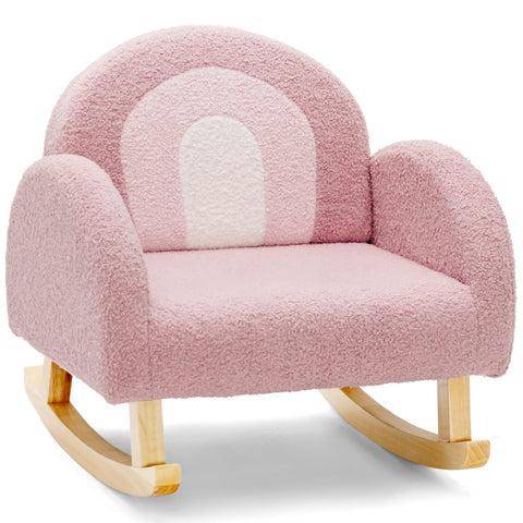 INFANS rainbow-pattern kids sofa for cozy reading and play