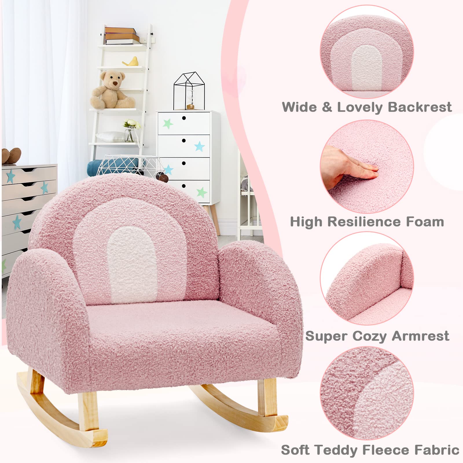INFANS plush velvet fabric offers soft, inviting comfort