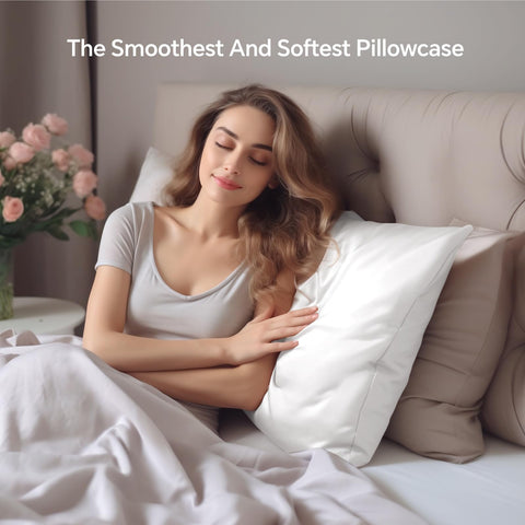INFIIXSO machine-washable silk pillowcase; easy care in laundry bag