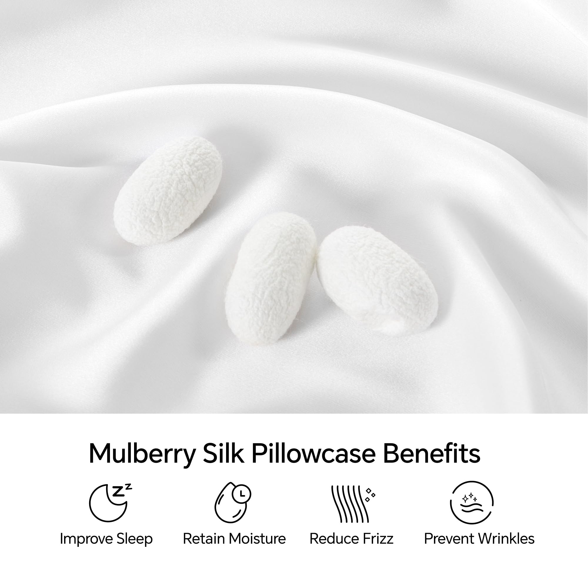 INFIIXSO queen-size silk pillowcase featuring a hidden zipper for a snug fit