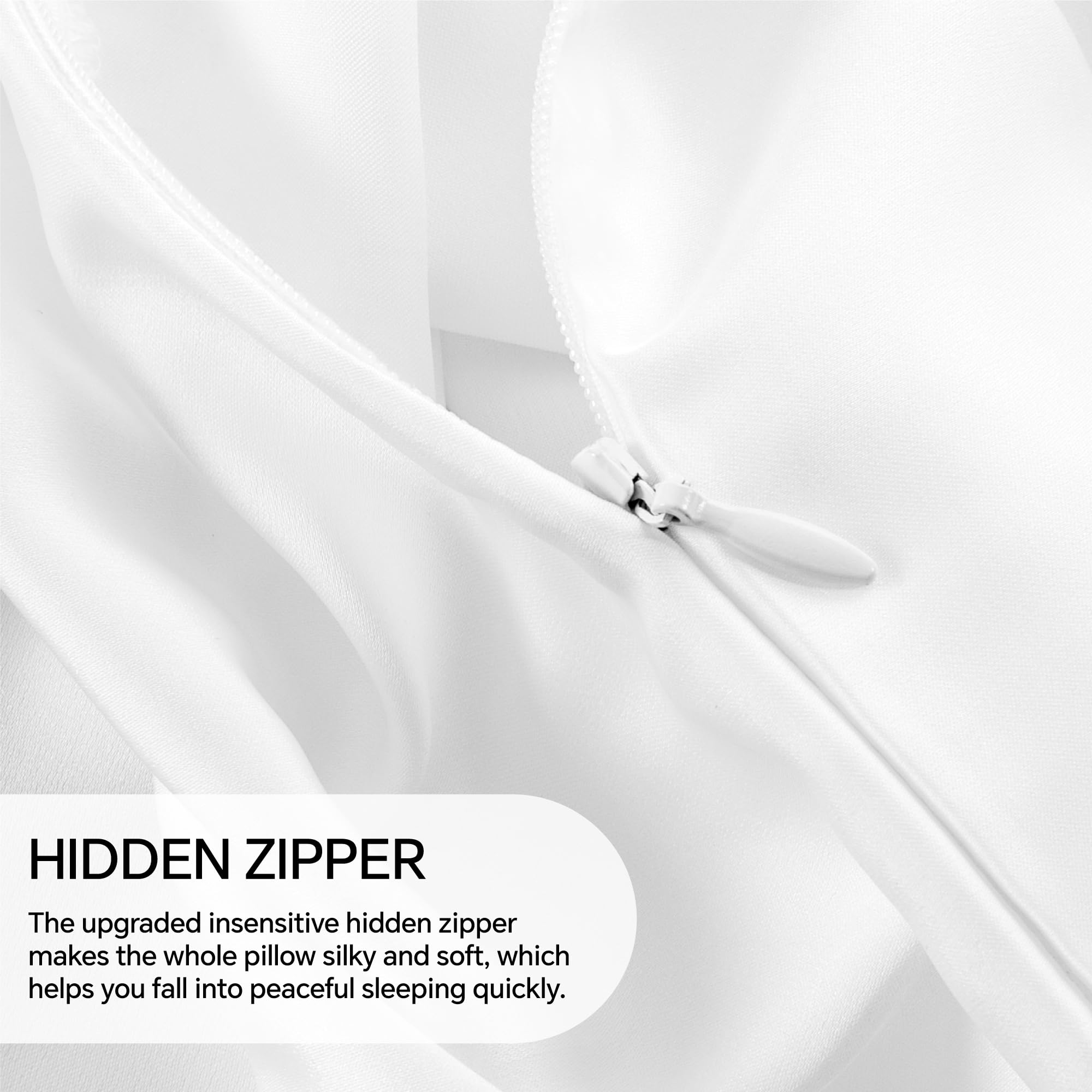 INFIIXSO white mulberry silk pillowcase close-up highlights gentle touch