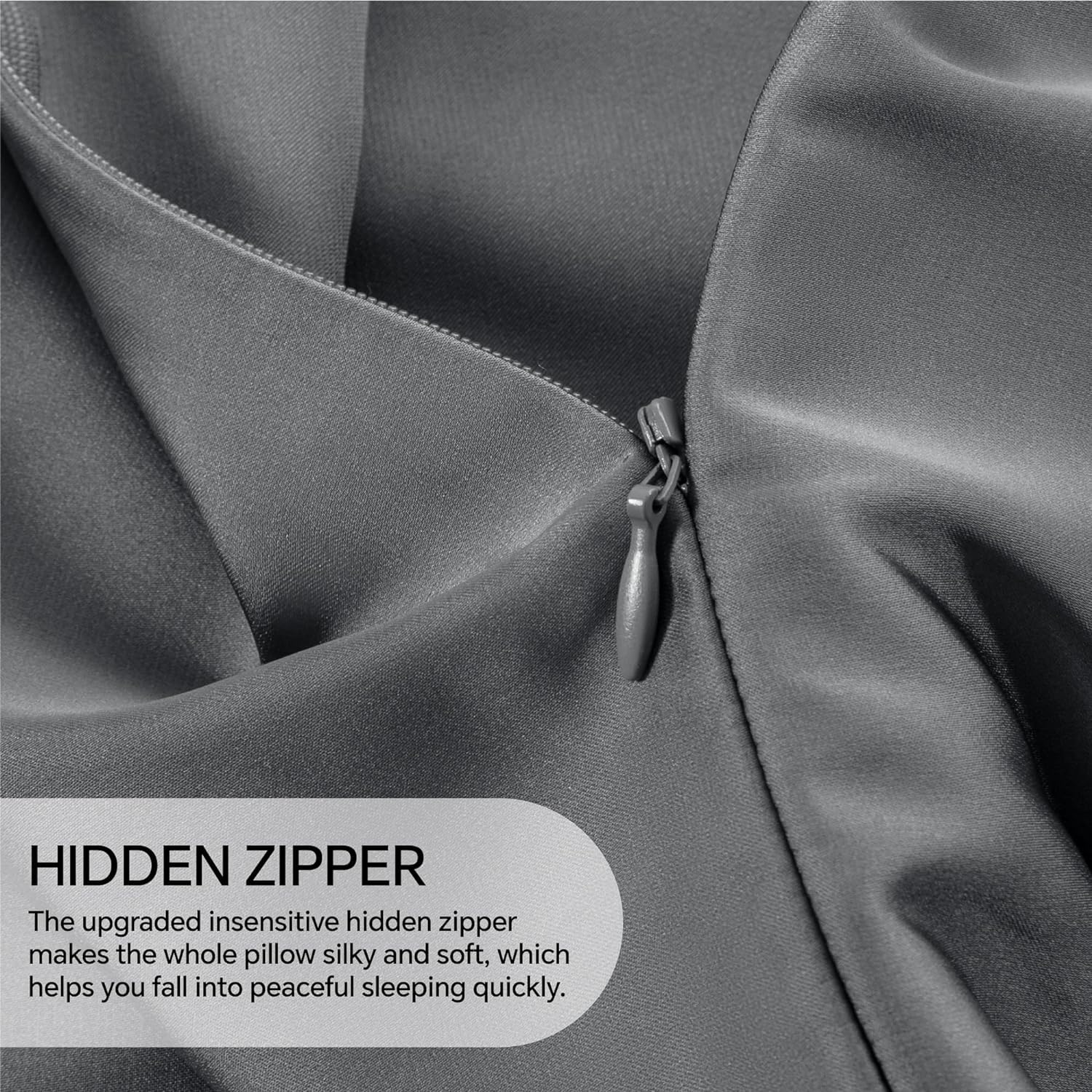 INFIIXSO dark grey color option displayed on two pillowcases.