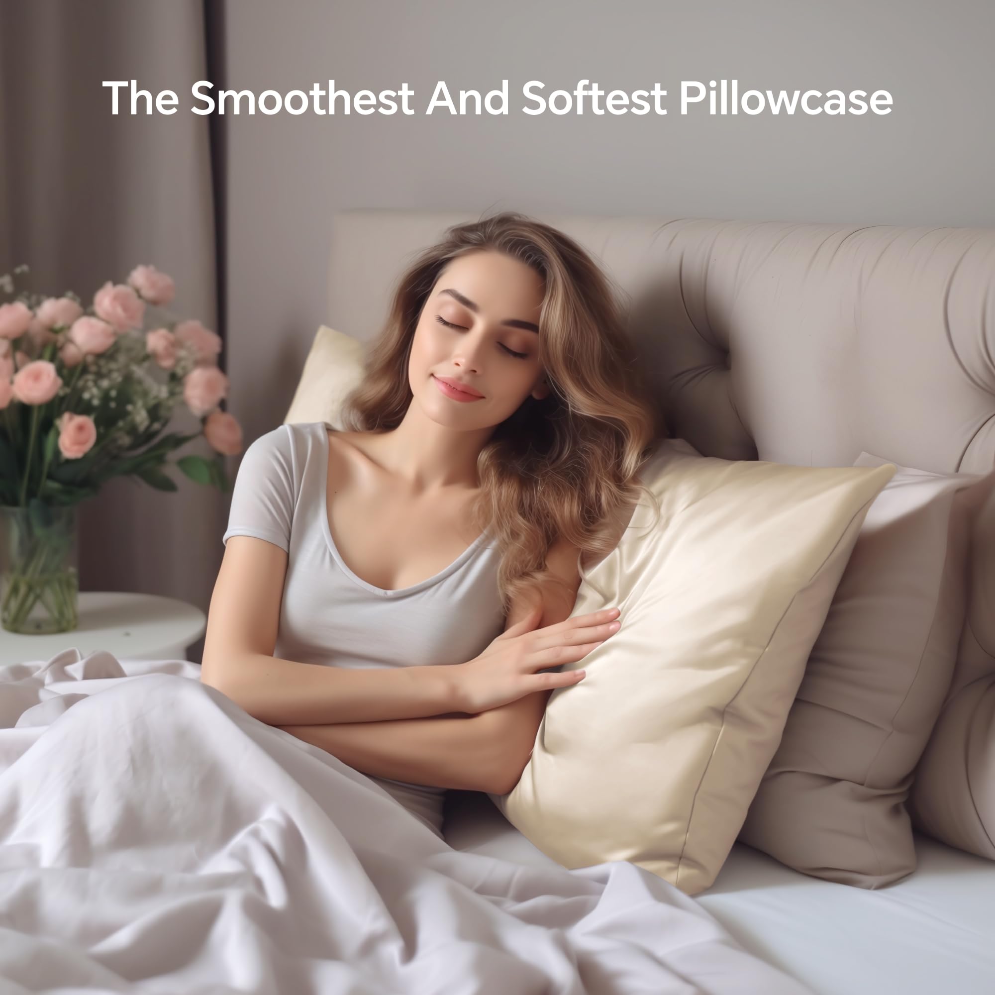 INFIIXSO easy-care silk pillowcase ready for machine wash.
