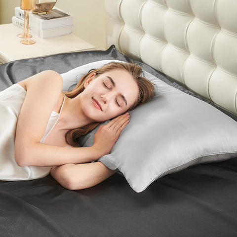 INFIIXSO silk pillowcase texture close-up showing quality