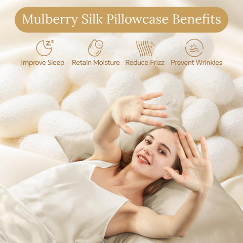 INFIIXSO silk pillowcase close-up highlighting soft texture and moisture retention.
