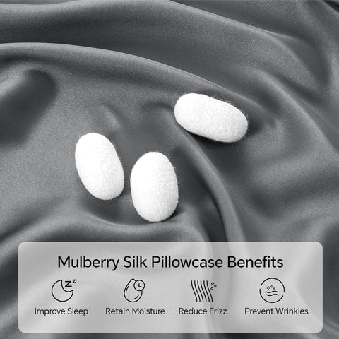 INFIIXSO silk pillowcase hidden zipper close-up shows secure, tidy closure.