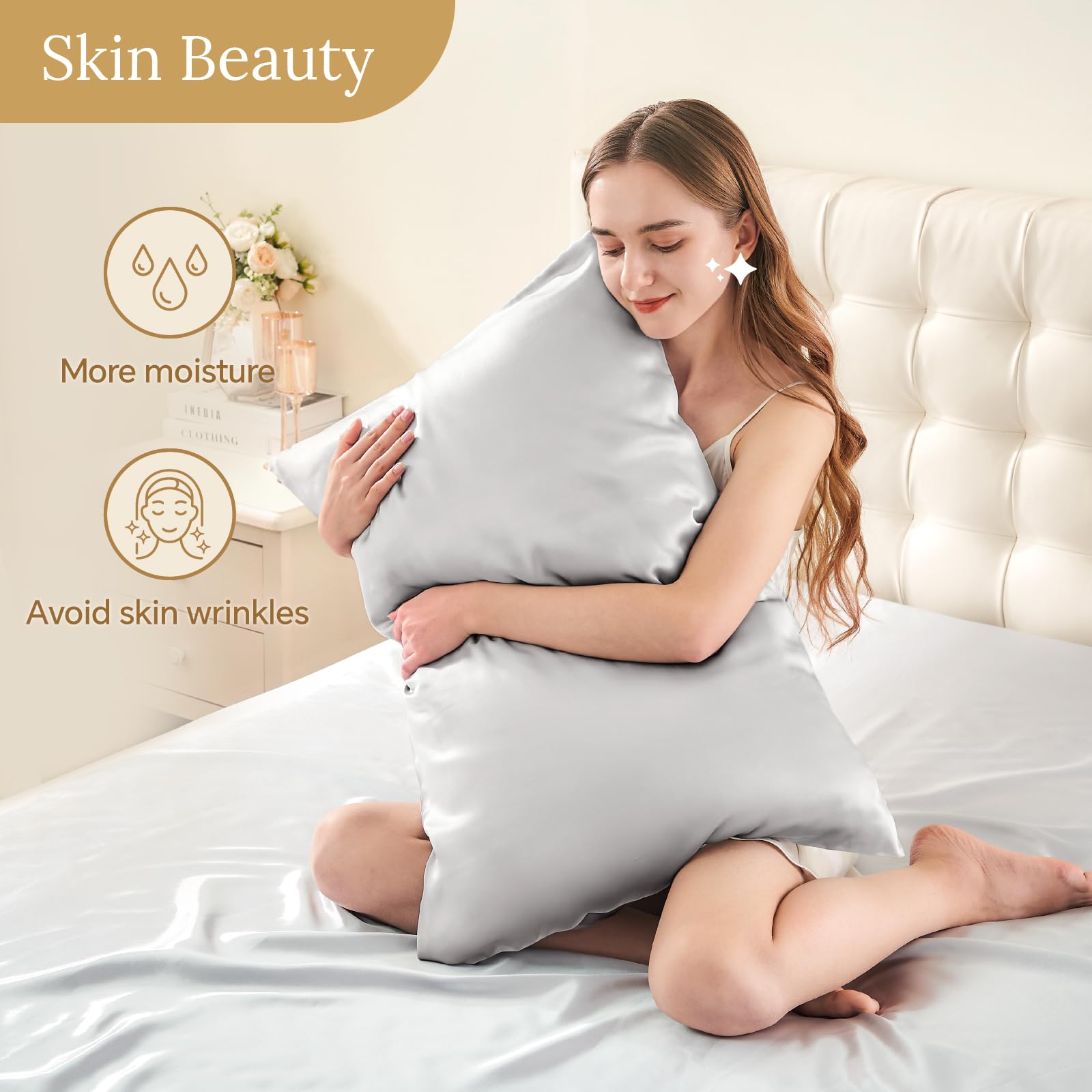 INFIIXSO ultra-soft silk pillowcase surface and texture