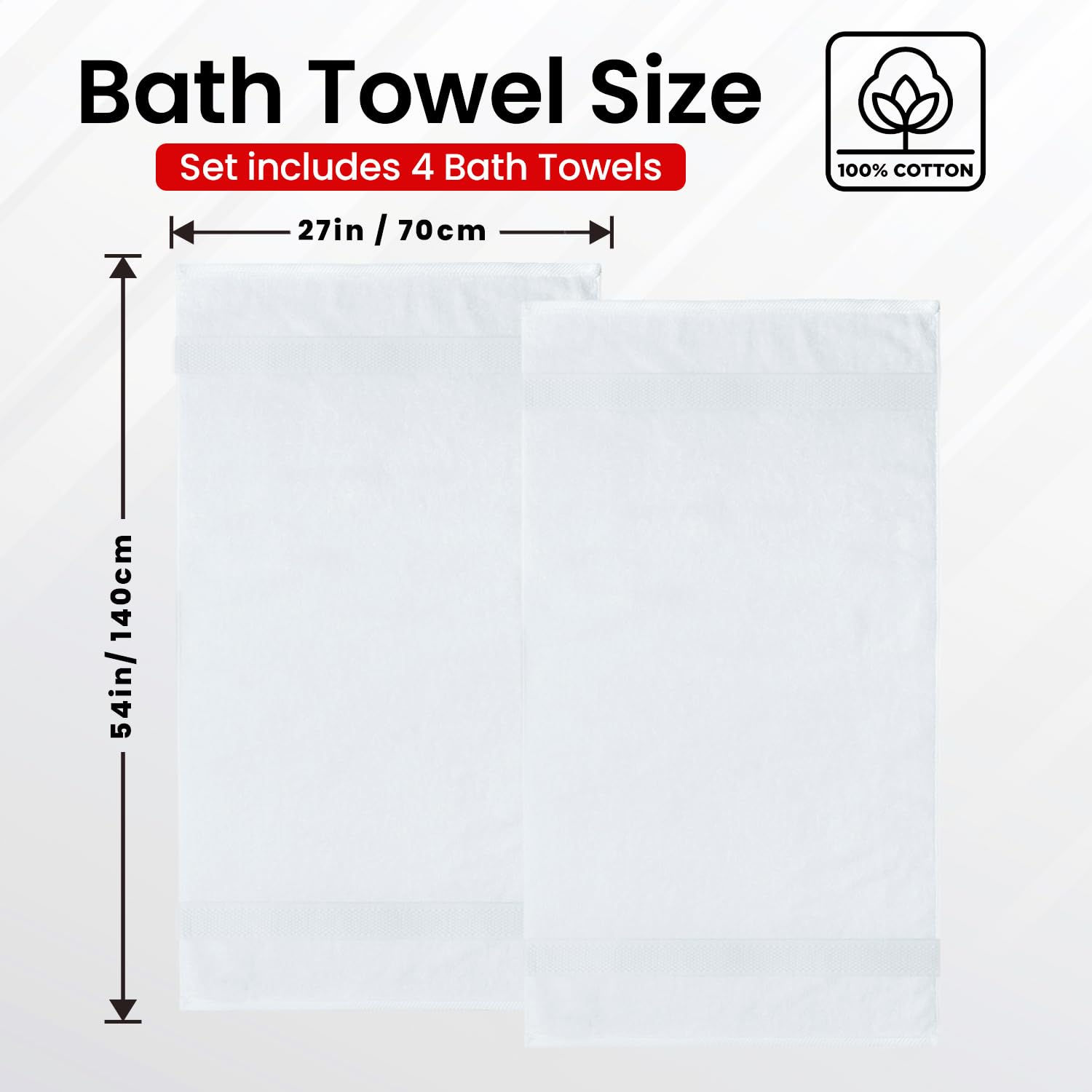 Infinitee Xclusives white towels dry rapidly after bath for convenience