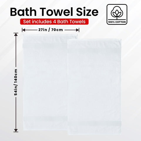 Infinitee Xclusives white towels dry rapidly after bath for convenience