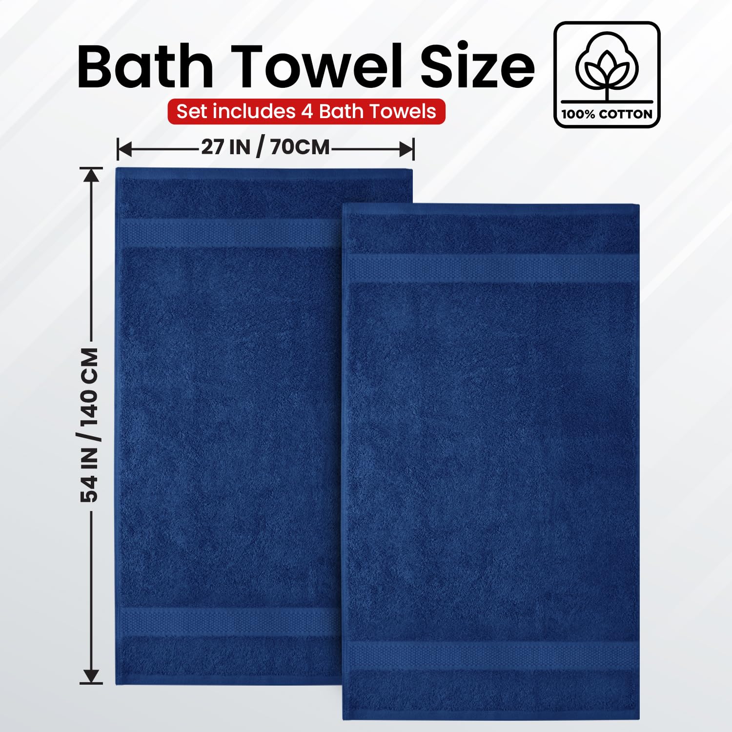 Infinitee Xclusives towel close-up shows double-stitched edges built for durability.