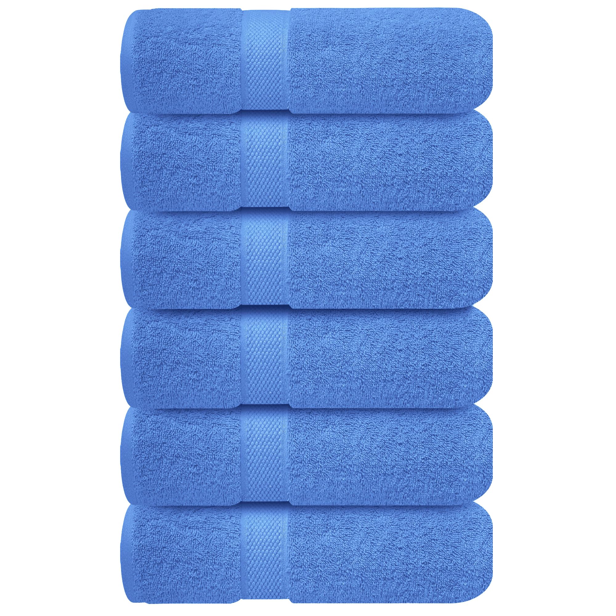 Infinitee Xclusives blue towel set is machine washable for busy households.