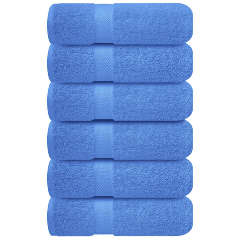 Infinitee Xclusives blue towel set is machine washable for busy households.