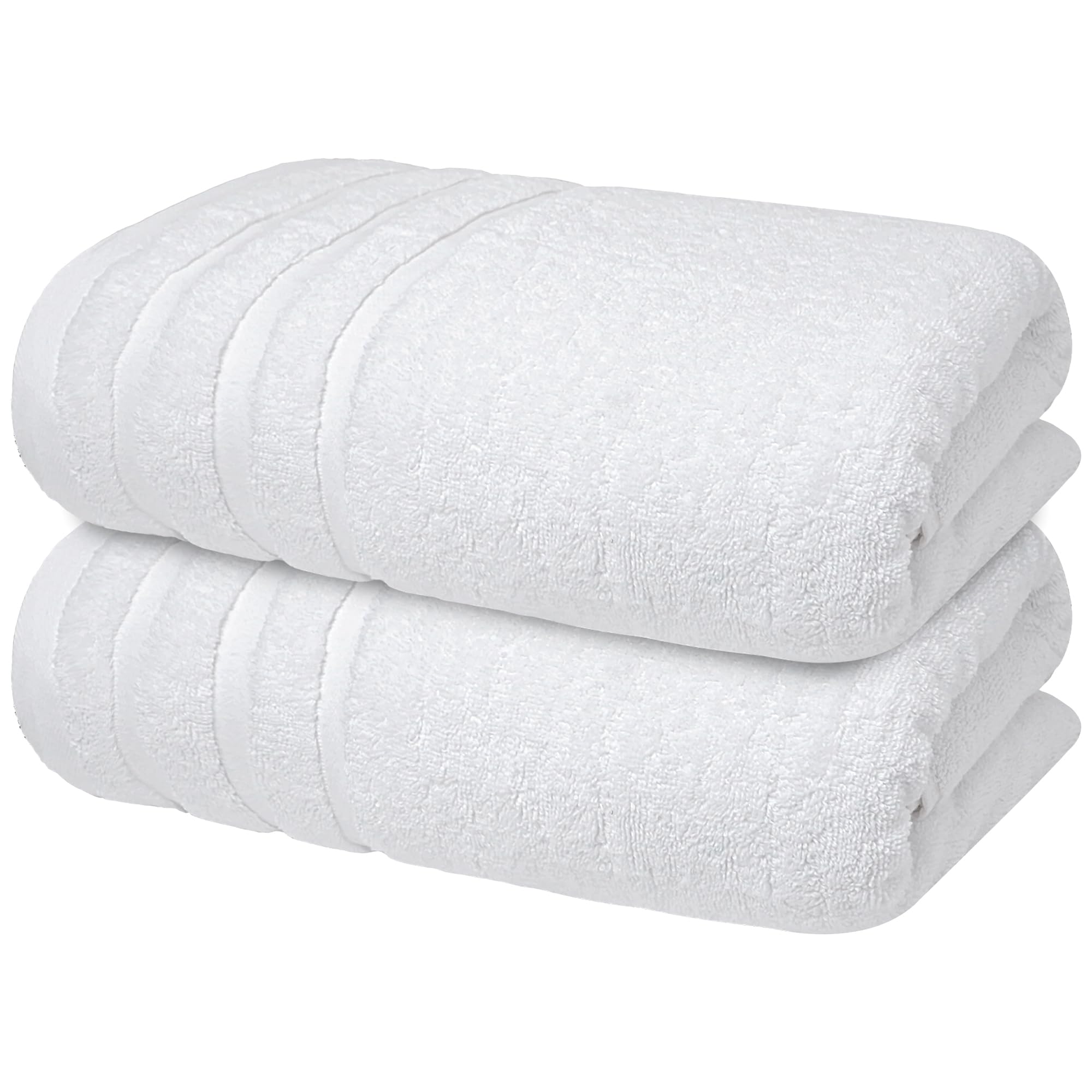Infinitee Xclusives 100% cotton towels in brilliant white show plush softness.