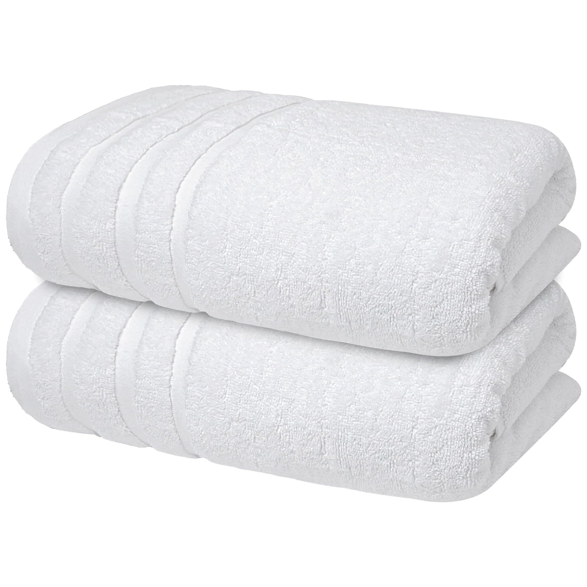Infinitee Xclusives 100% cotton towels in brilliant white show plush softness.