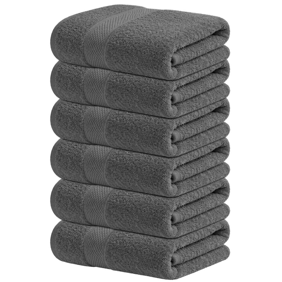 Infinitee Xclusives dark grey hand towel close-up showing plush softness for spa-like bathroom vibes