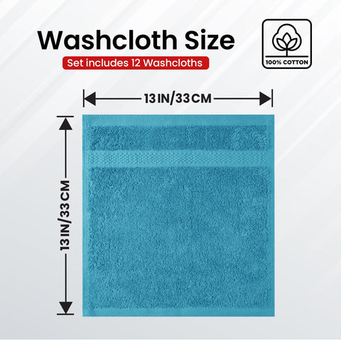 Infinitee Xclusives double-stitched edges washcloth to emphasize durability and long-lasting shape.