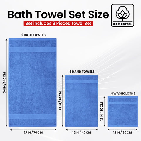 Infinitee Xclusives Eloquent Blue hand towel 16x28 ready for quick drying after washing