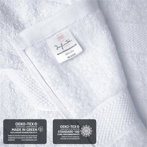 Infinitee Xclusives jumbo bath sheets color variety showcases fade-resistant hues.