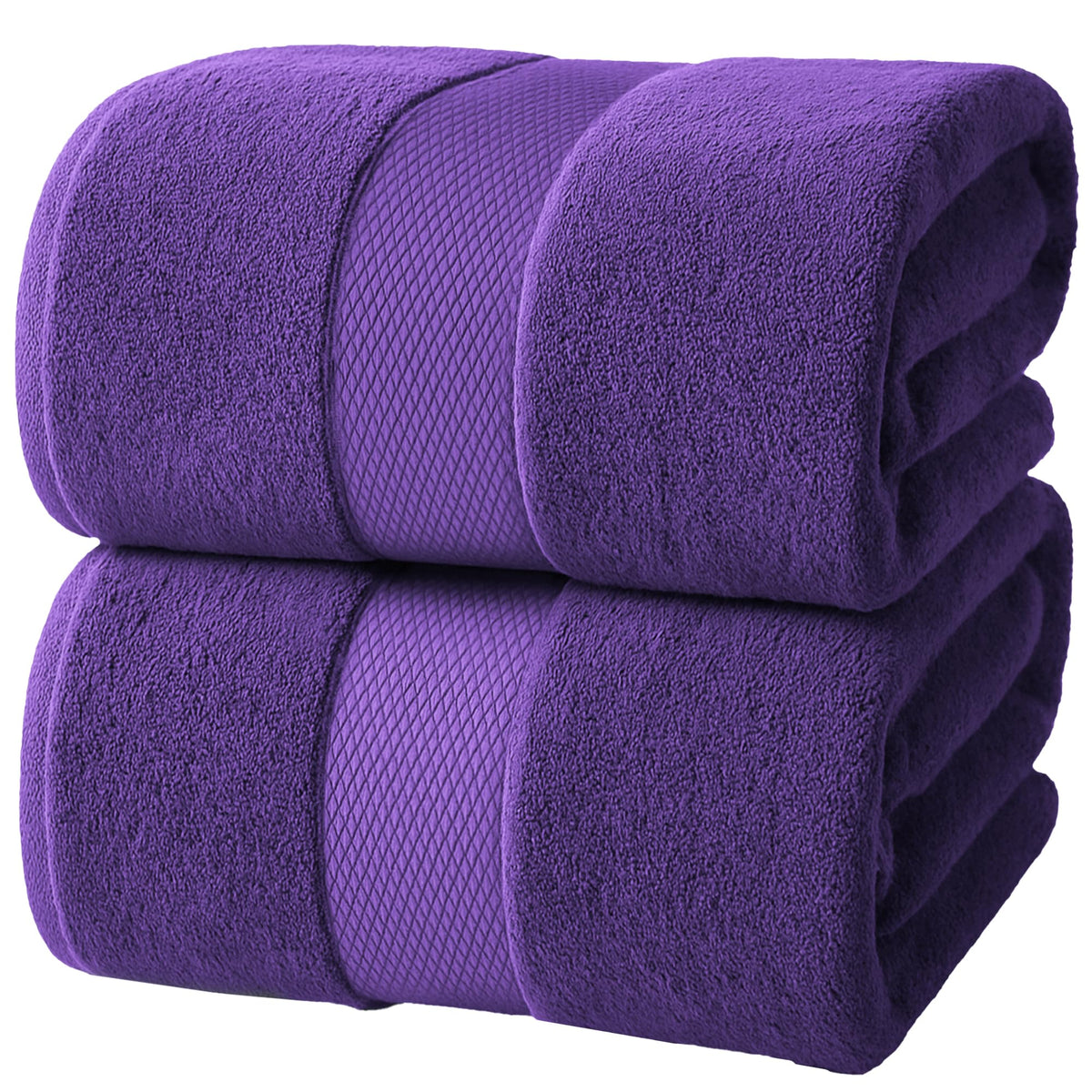 Infinitee Xclusives jumbo bath sheets folded neatly, highlighting generous coverage and hotel-quality softness