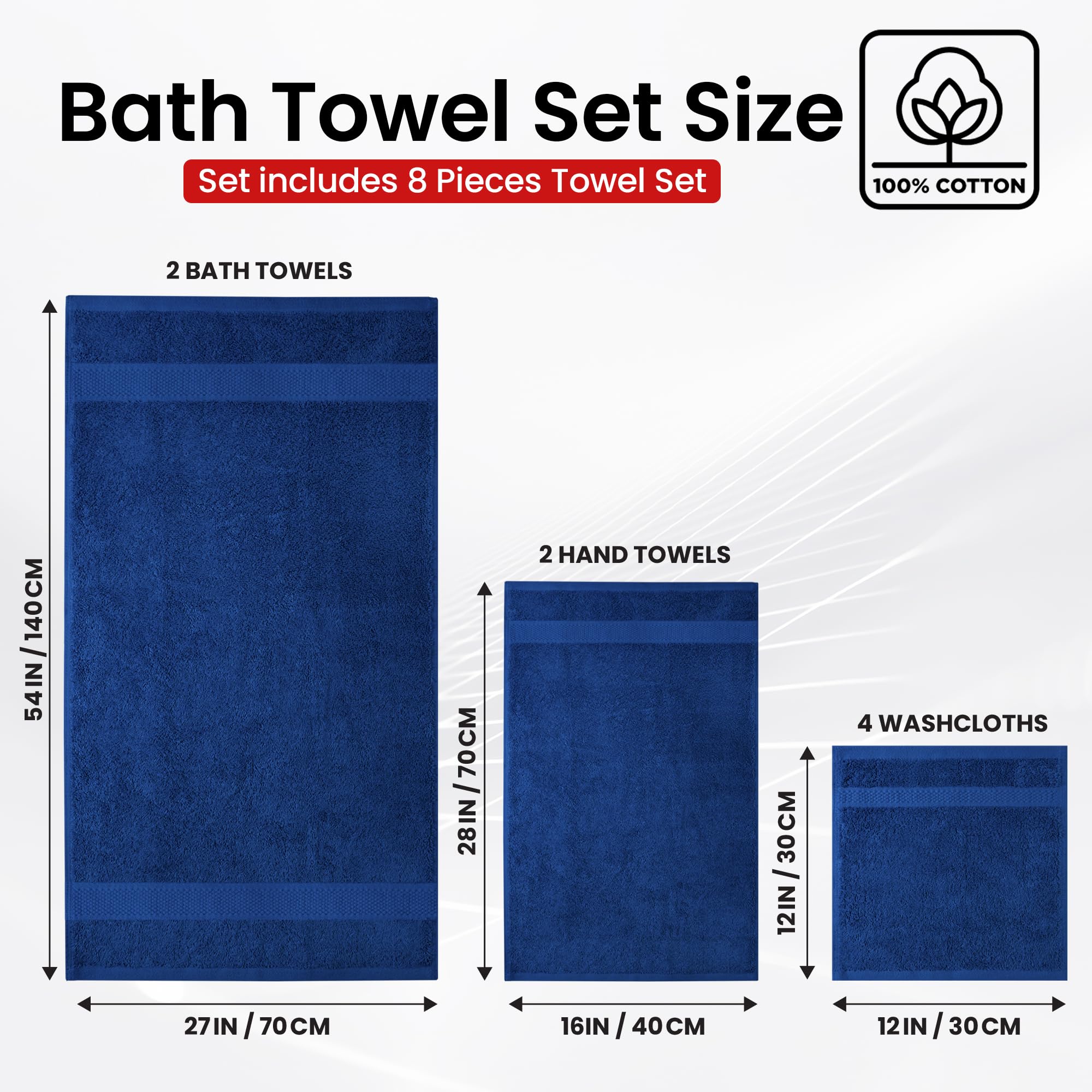 Infinitee Xclusives luxury 100% cotton washcloths for gentle cleansing and quick-drying comfort