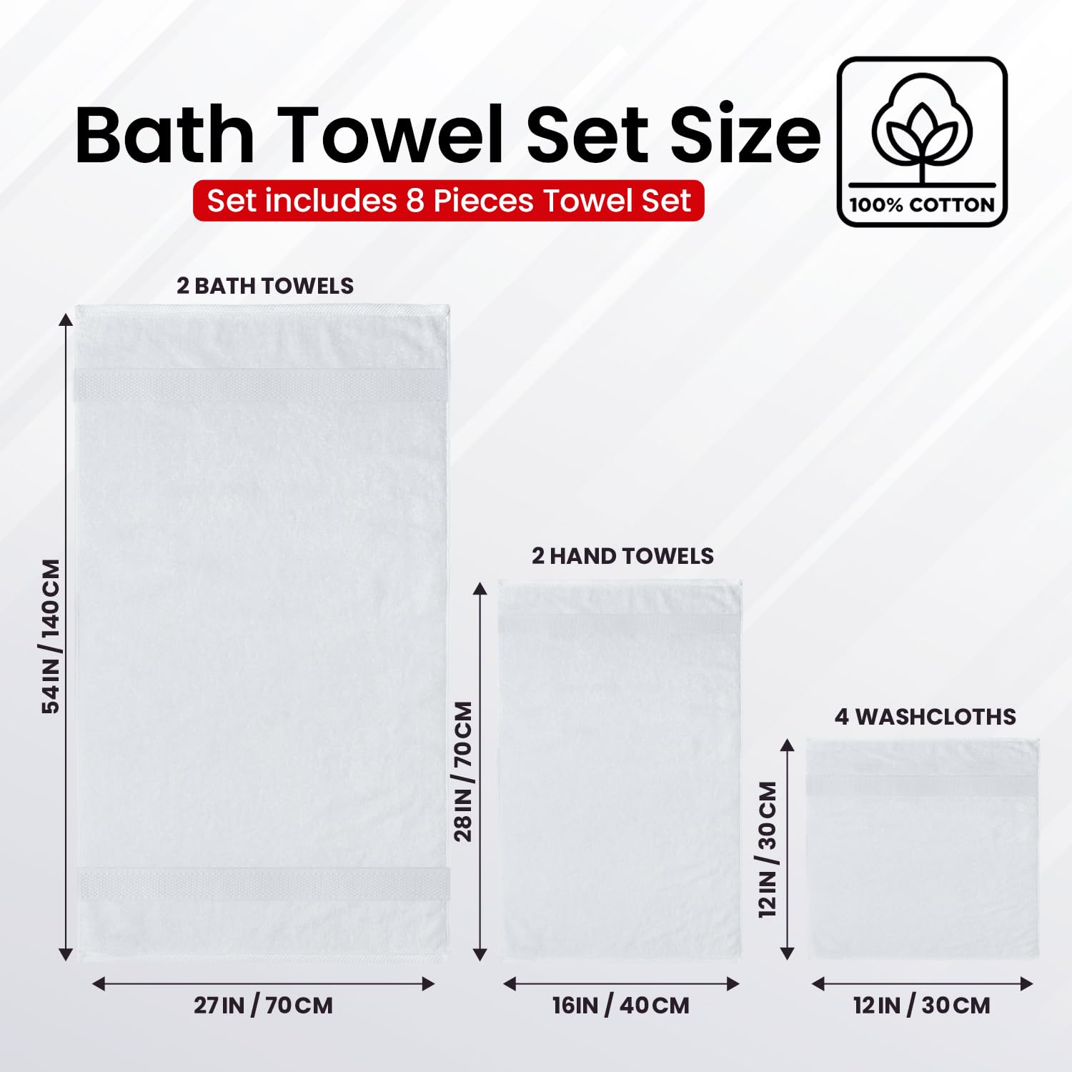 Infinitee Xclusives washcloths 12x12 for gentle face cleansing and drying