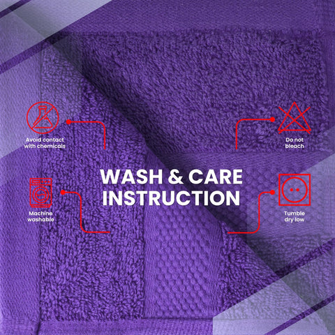 Profound Purple washcloth adds a luxurious bathroom touch