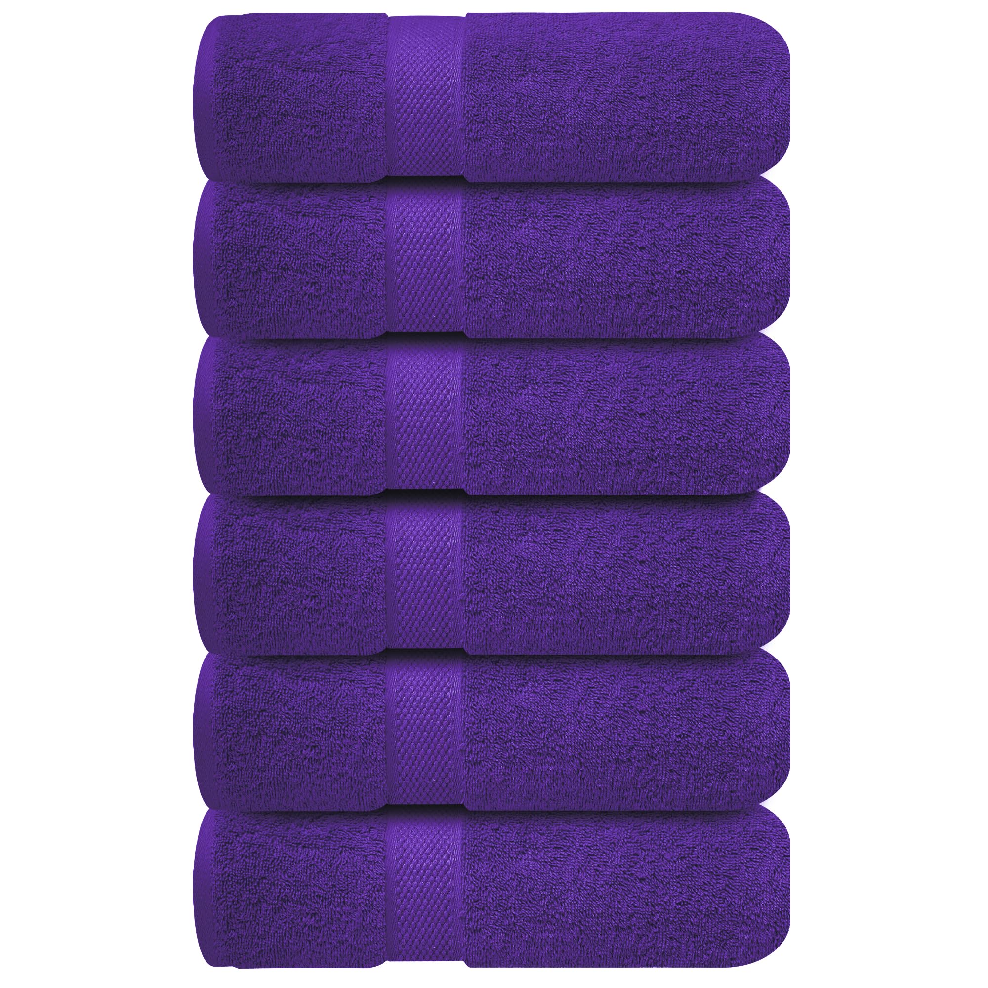 Infinitee Xclusives Purple Hand Towels hung to dry showing quick-dry design