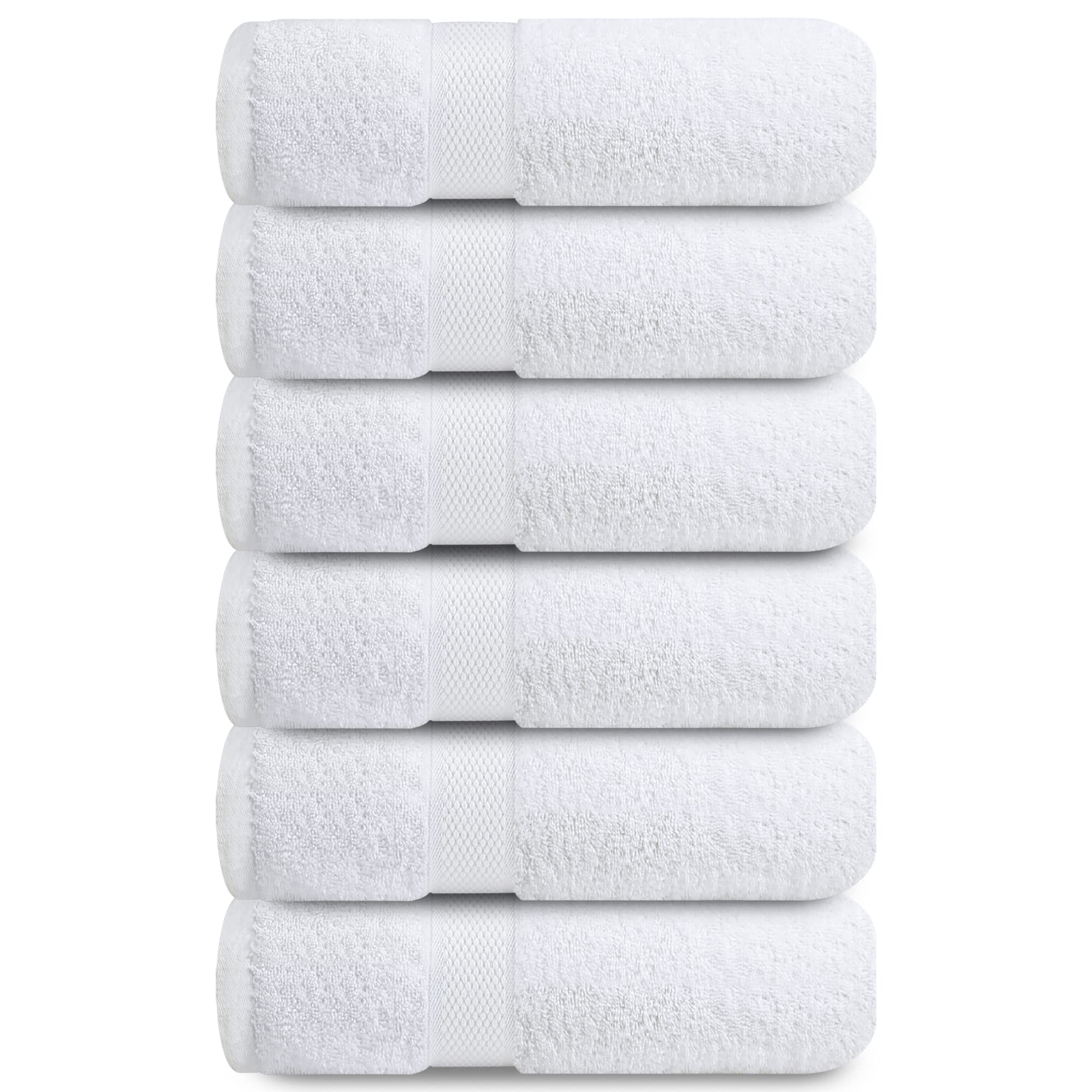 Infinitee Xclusives set of 6 towels enhances guest bathrooms with style.