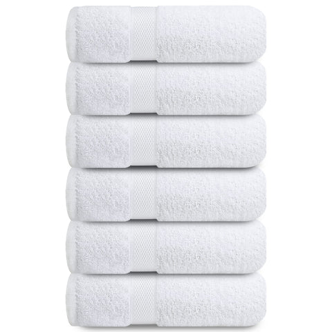 Infinitee Xclusives set of 6 towels enhances guest bathrooms with style.