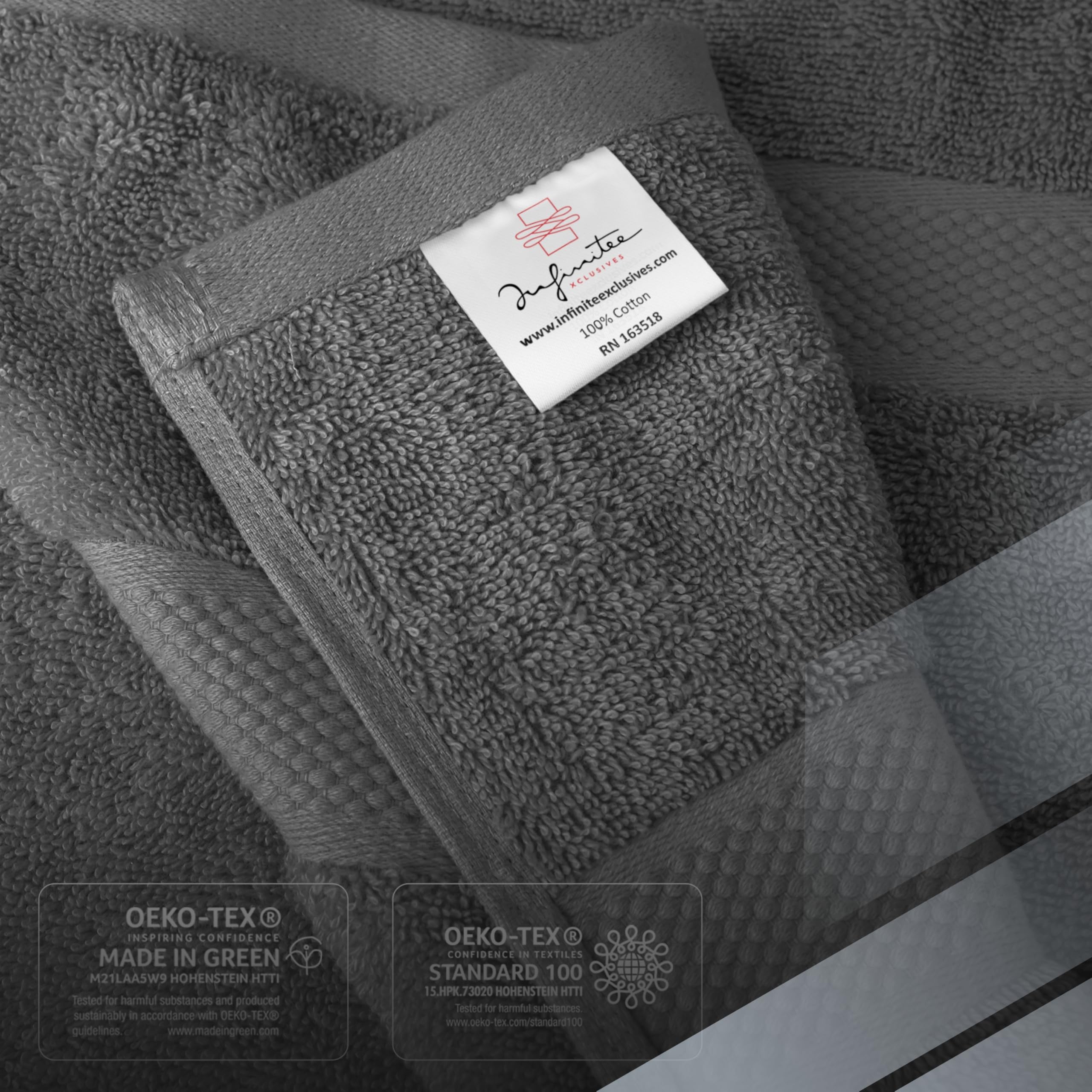 Plush texture of Infinitee Xclusives towels enhances everyday shower routines.