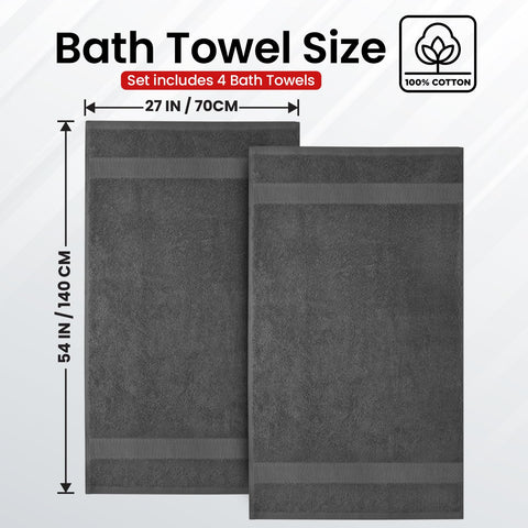 Infinitee Xclusives Shadow Grey towel features durable double-stitching for longevity.