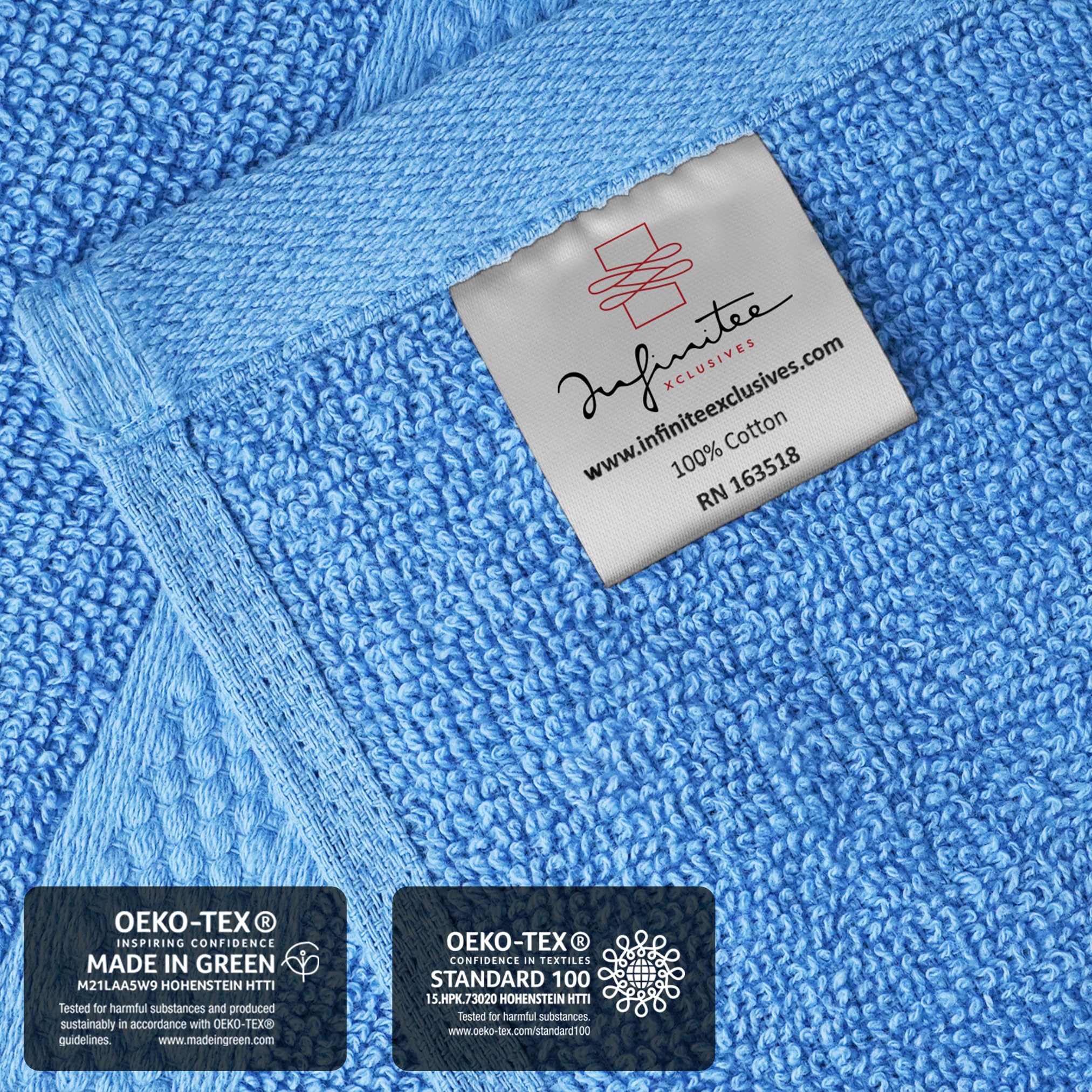 Infinitee Xclusives washcloths are machine washable and easy care for busy households.