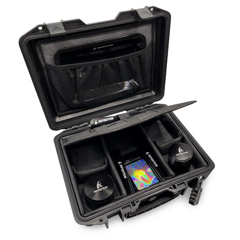 INFINITKIN Smell Proof Box lid closeup showing airtight seal for discreet storage.
