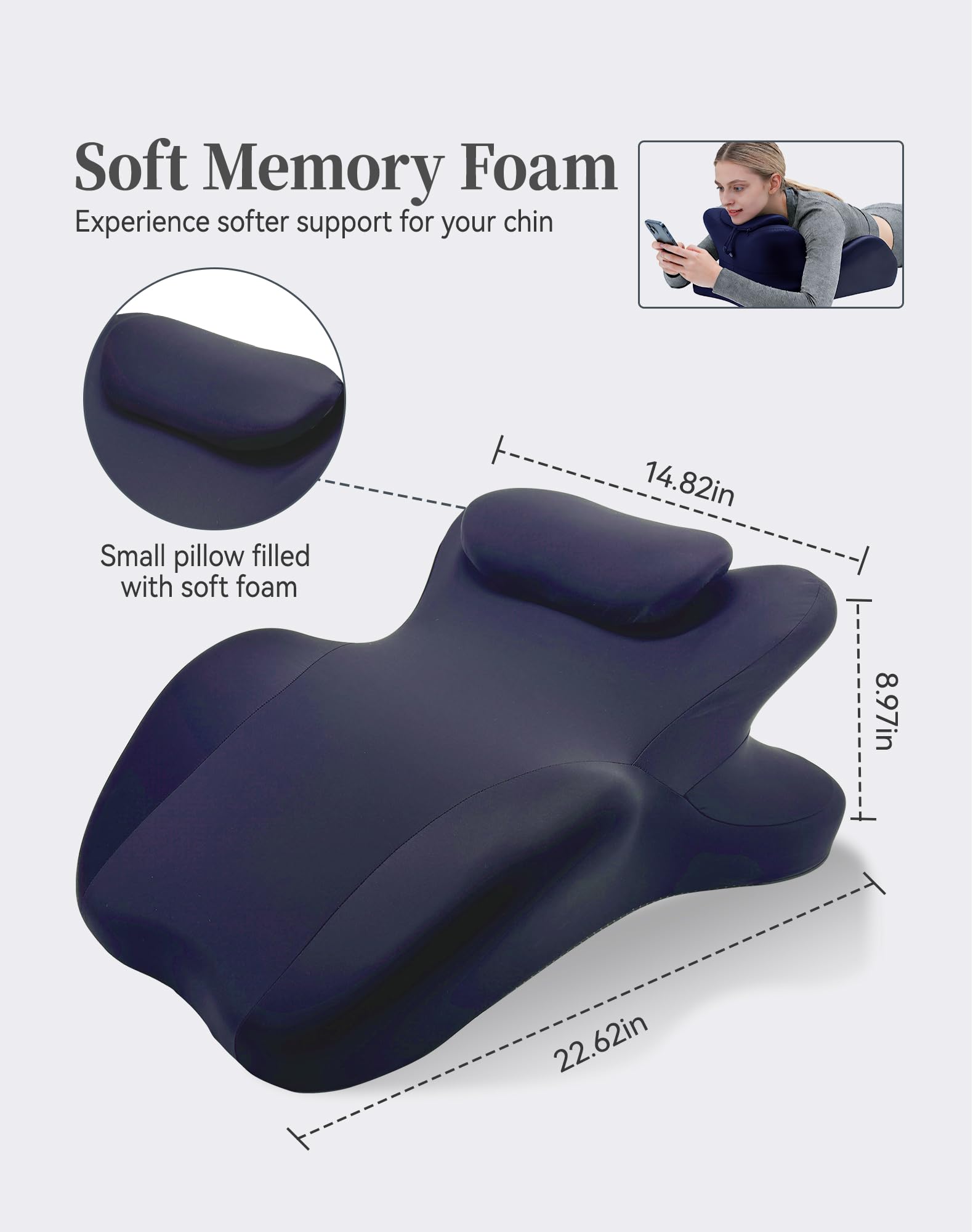 Ingdgnoso ergonomic wedge with 5-zone contour aligning spine for better posture