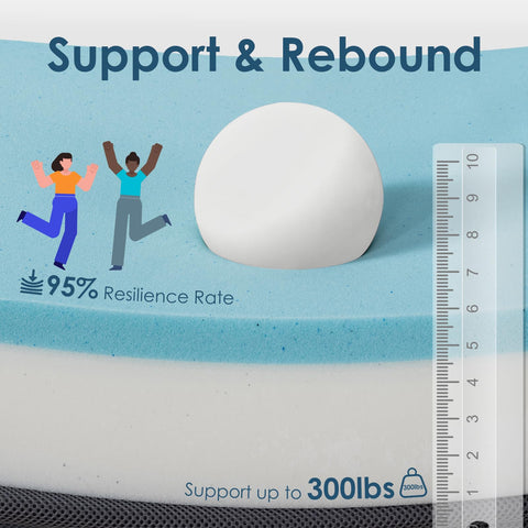 INGEROOM non-slip bottom keeps the mattress securely in place.