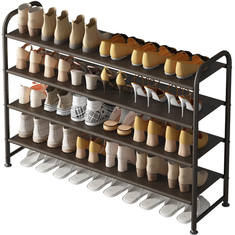 INGIORDAR 4-tier shoe rack front view showing wide storage for up to 24 pairs