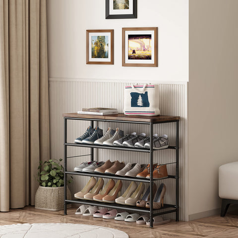 INGIORDAR entryway setup demonstrates convenient all-in-one shoe organization.