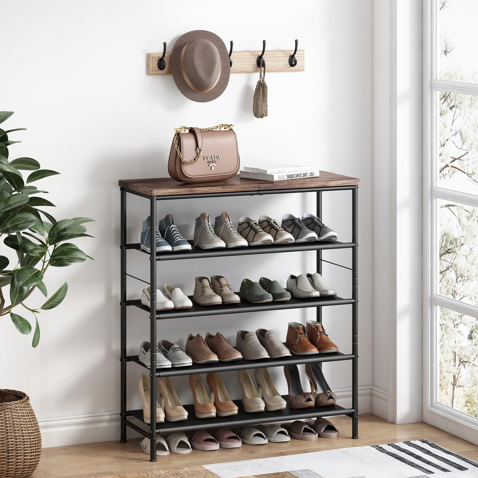 INGIORDAR robust metal frame with anti-rust finish stays sturdy over time.