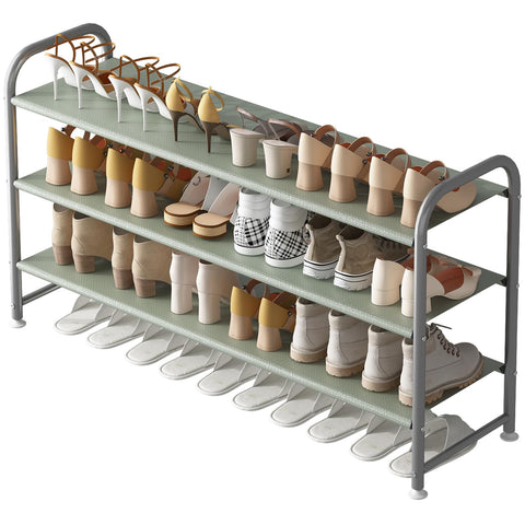 INGIORDAR 3-Tier Shoe Rack with wide storage for organized footwear