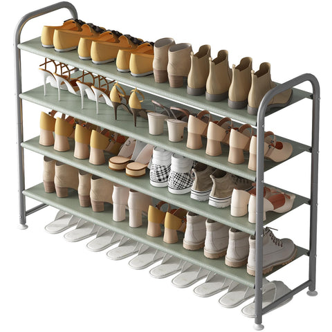 INGIORDAR 4-tier shoe rack in a closet for organized footwear storage