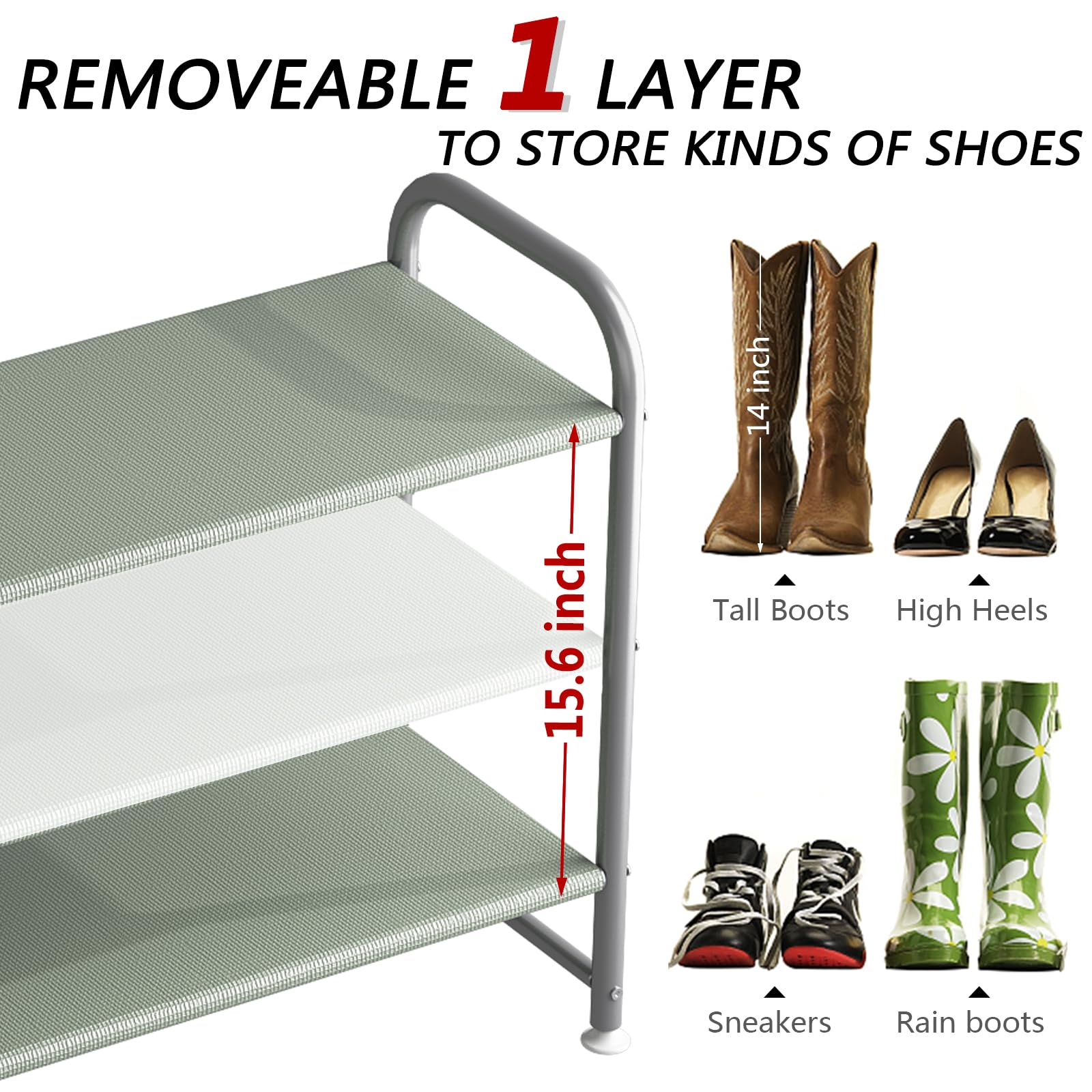 INGIORDAR installed in closet or entryway saves space and shows shoes