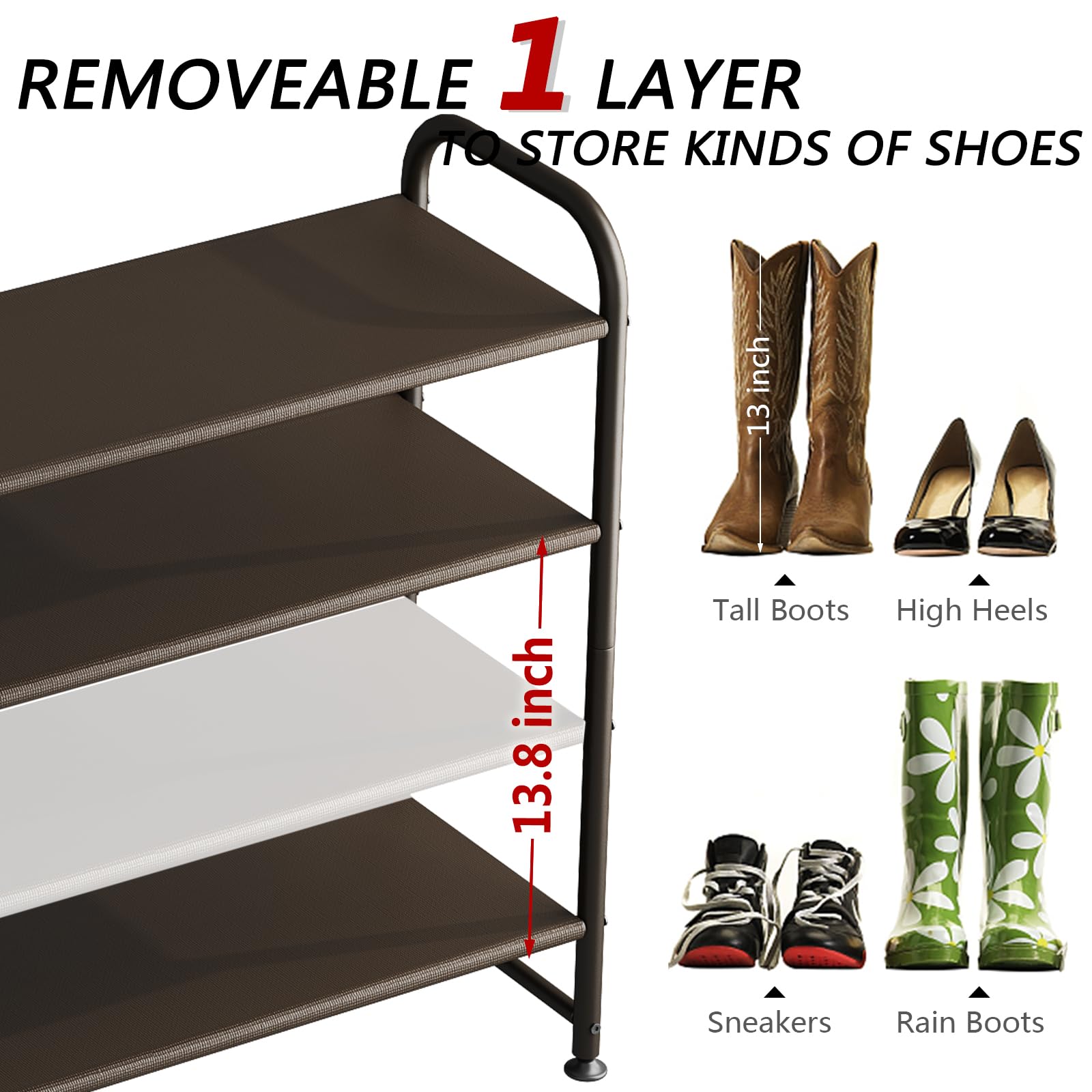 Dustproof non-woven layers keep shoes clean and protected