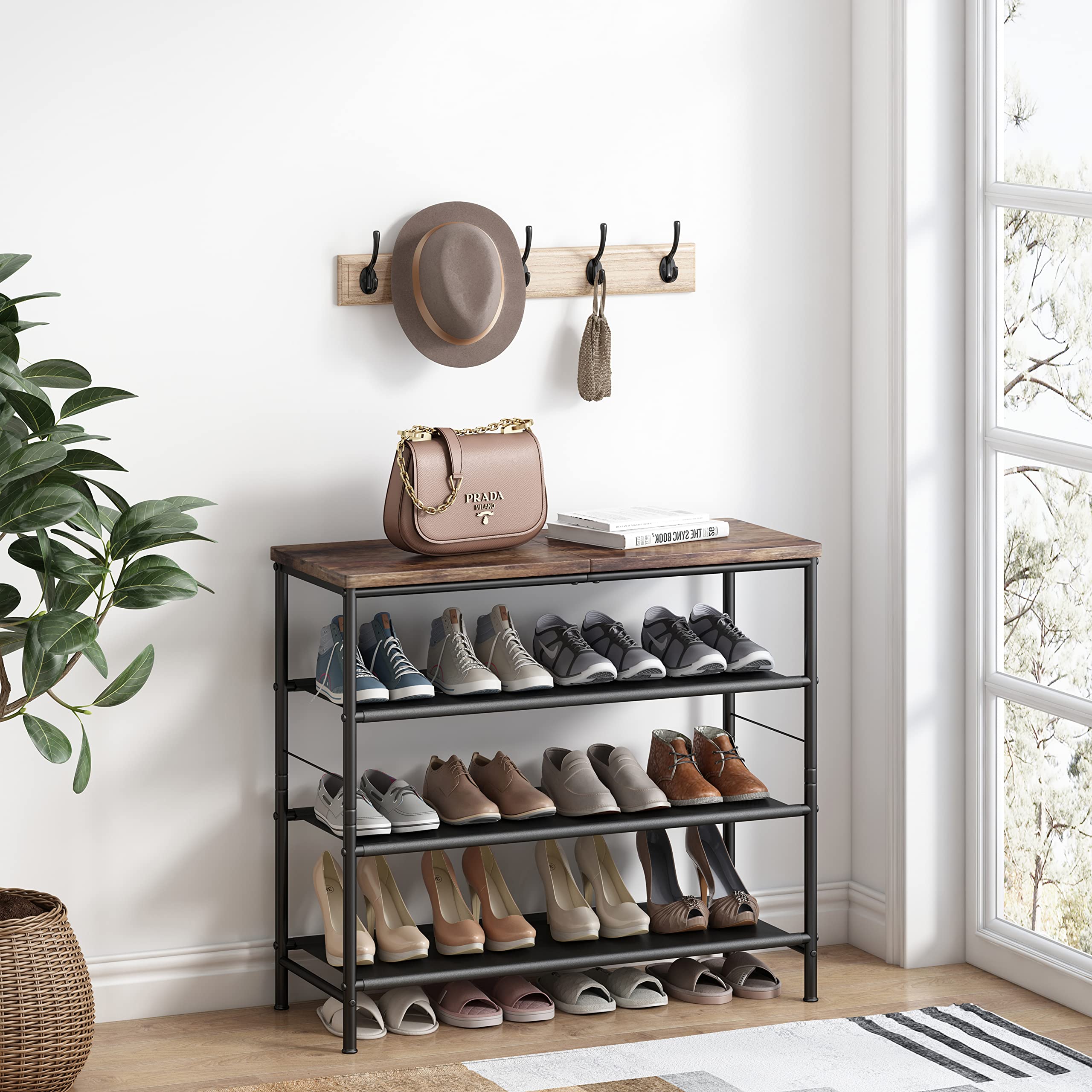 INGIORDAR layer fabric detail highlights easy-clean, no-gap shoe storage.