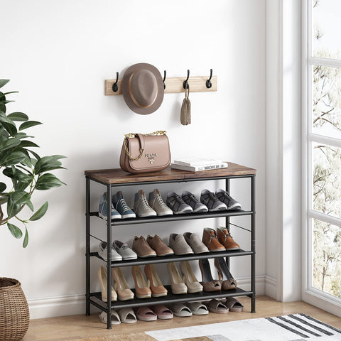 INGIORDAR layer fabric detail highlights easy-clean, no-gap shoe storage.