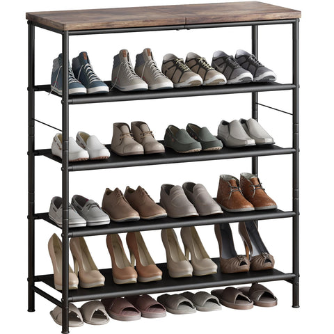 INGIORDAR shoe rack top MDF board for convenient display and quick access.