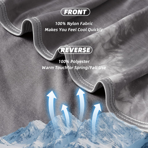 Inhand cooling blanket king size color options displayed to match decor.